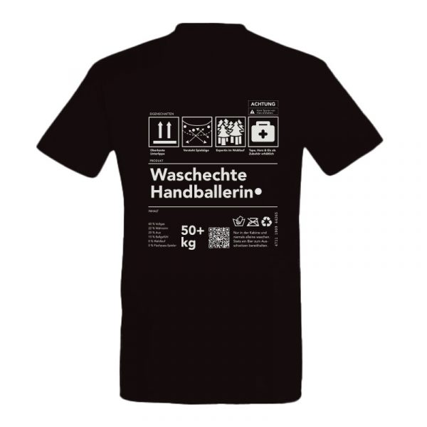 WASCHECHTE HANDBALLERIN - Unisex T-Shirt – Bild 2