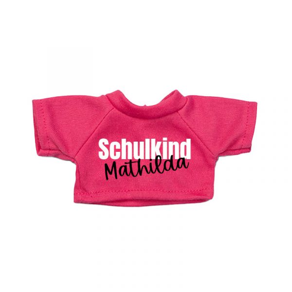 Plüschbär mit personalisiertem T-Shirt – Geschenk zur Einschulung – Bild 3