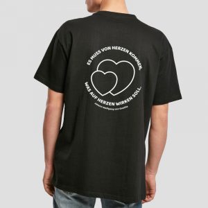 Heavy Oversized Shirt (BY102) mit Goethe-Zitat „Es muss von Herzen kommen, was auf Herzen wirken soll.“ Offizielle Schulkollektion Goethe-Gymnasium Dortmund – stylisch, robust & lässig.