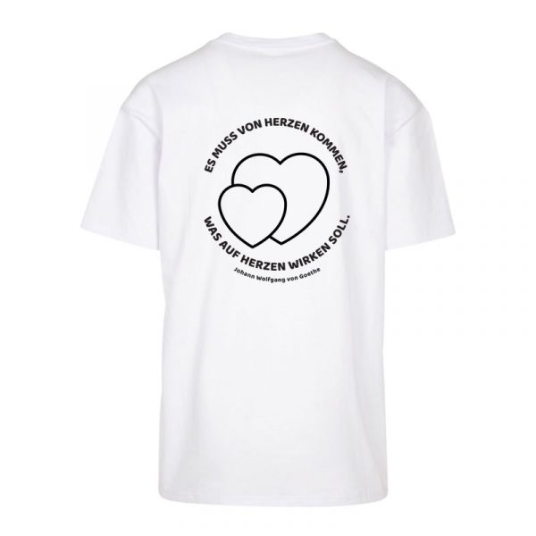 Heavy Oversized Shirt (BY102) mit Goethe-Zitat „Es muss von Herzen kommen, was auf Herzen wirken soll.“ Offizielle Schulkollektion Goethe-Gymnasium Dortmund – stylisch, robust & lässig.