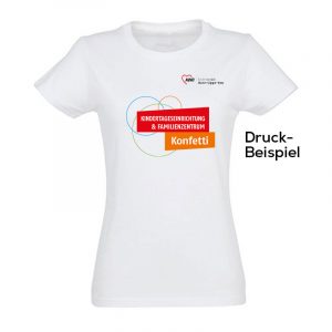Basic Damen Shirt aus der AWO Ruhr-Lippe-Ems Kollektion mit liebevollem AWO Design