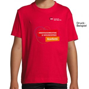 Basic Kinder T-Shirt aus der AWO Ruhr-Lippe-Ems Kollektion mit liebevollem AWO Design
