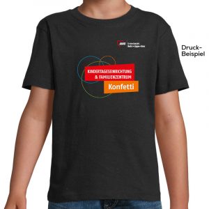 Basic Kinder T-Shirt aus der AWO Ruhr-Lippe-Ems Kollektion mit liebevollem AWO Design
