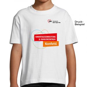 Basic Kinder T-Shirt aus der AWO Ruhr-Lippe-Ems Kollektion mit liebevollem AWO Design