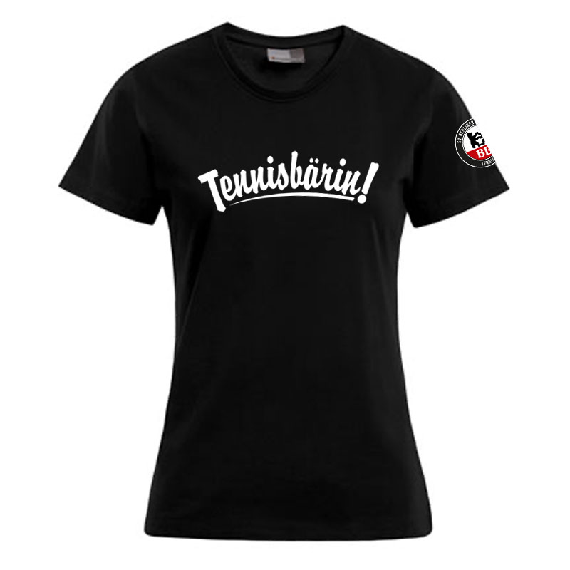 Damen-Shirt der SV Berliner Bären mit „Tennisbärin!“-Print