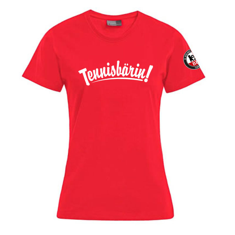 Damen-Shirt der SV Berliner Bären mit „Tennisbärin!“-Print