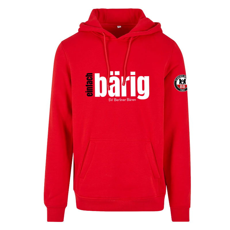 Heavy Hoodie der SV Berliner Bären mit Bärig-Aufdruck
