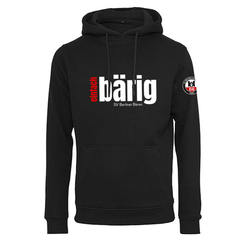 Heavy Hoodie der SV Berliner Bären mit Bärig-Aufdruck