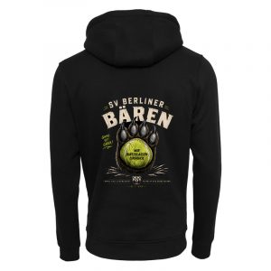 Heavy Hoodie der SV Berliner Bären mit großem Game-Set-Grrr-Bärentatzen-Rückenprint