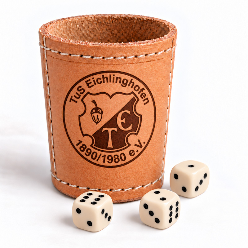 Würfelbecher mit TuS Eichlinghofen Gravur